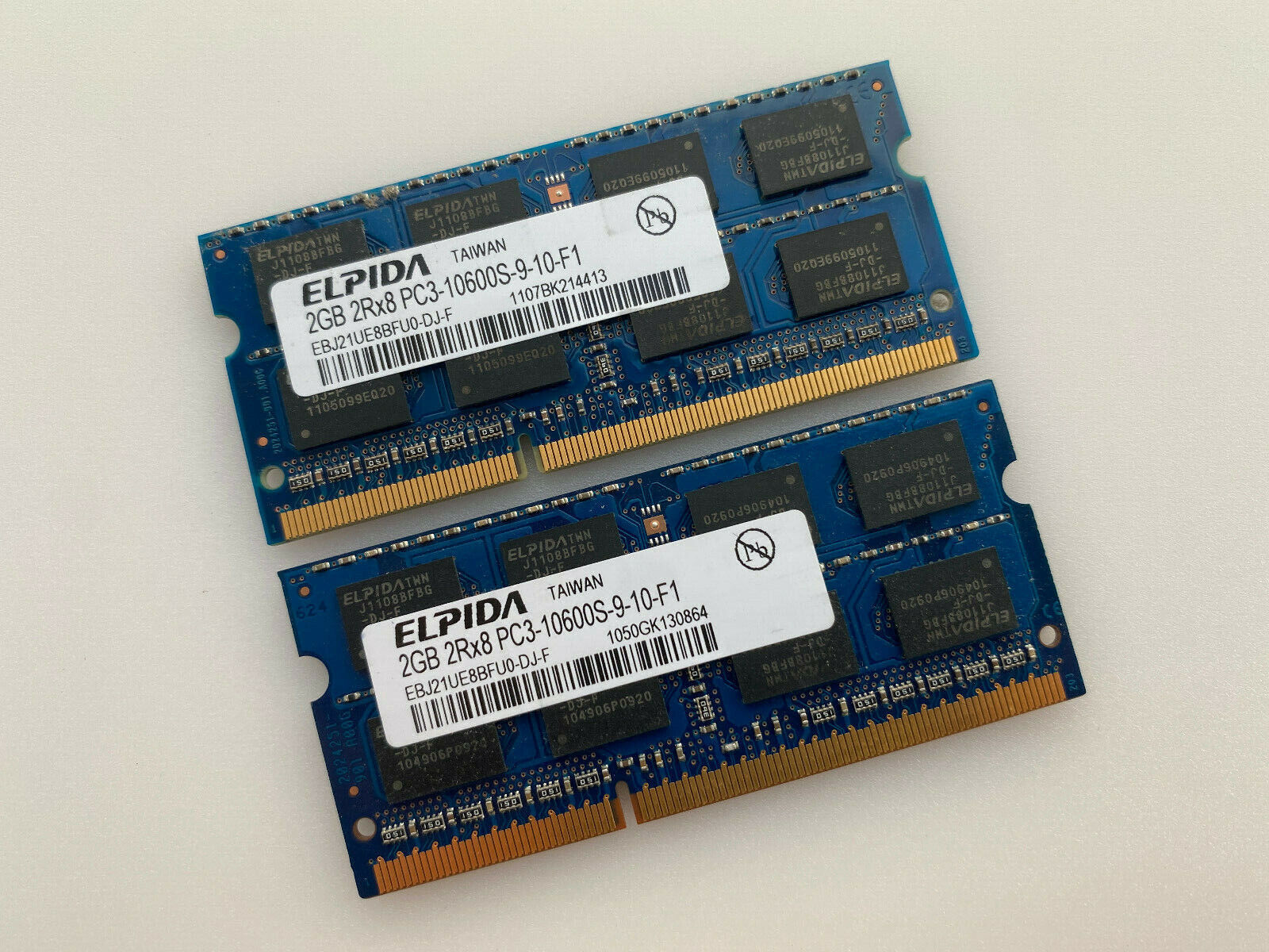 ELPIDA 4GB [2x2GB] 2Rx8 PC3-10600s Laptop RAM SODIMM Memory EBJ21UE8BFU0-DJ-F