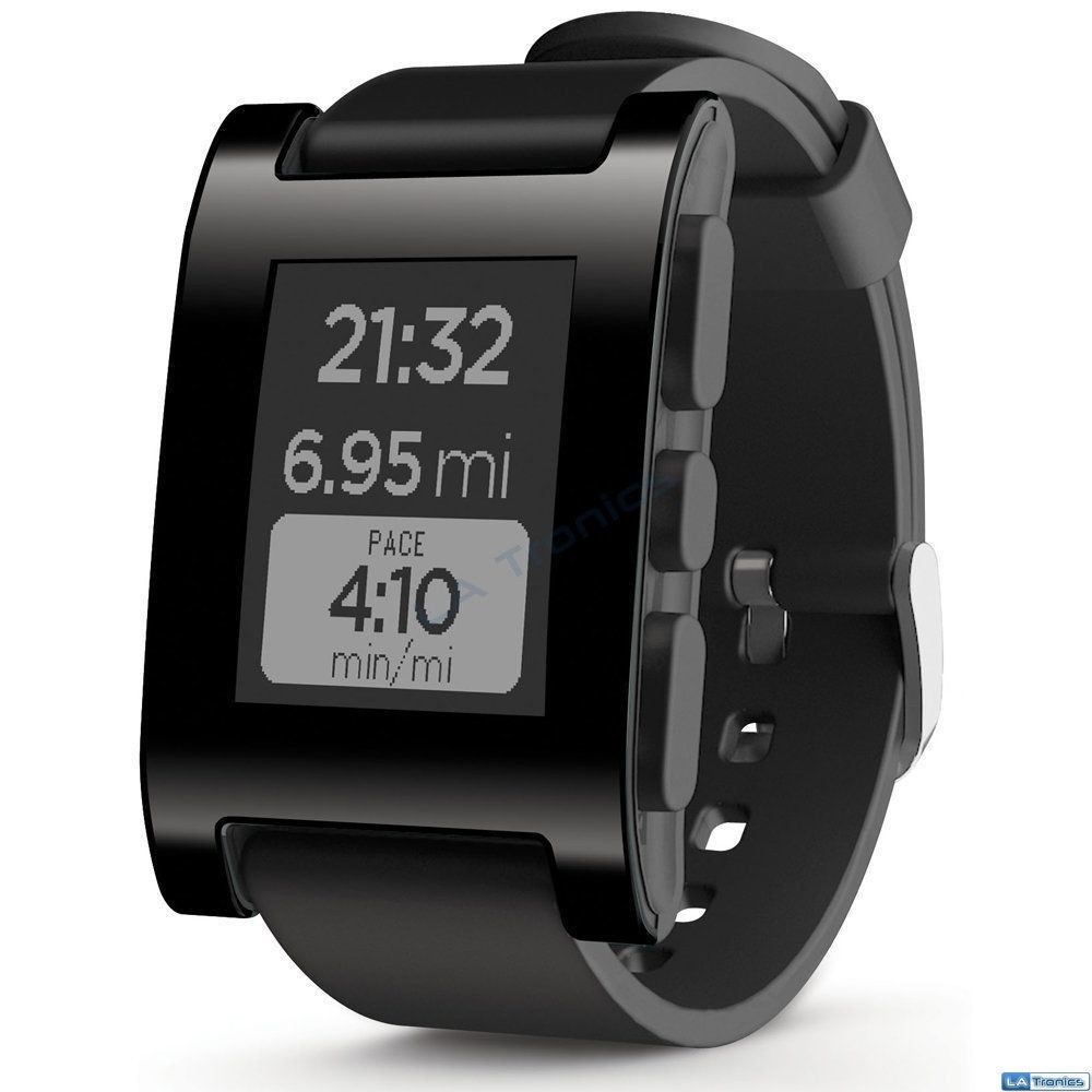 Pebble Smart Watch For IPhone-Android Devices - Black-301BL