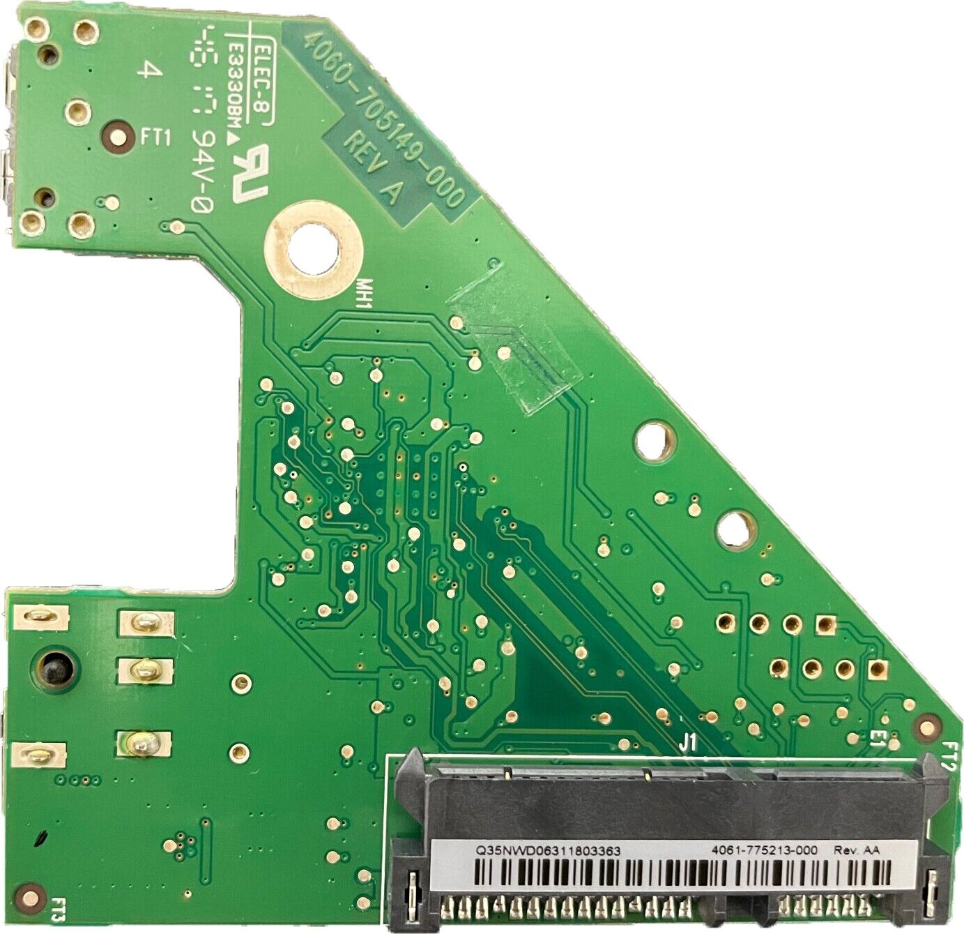 Western Digital External Hard Drive PCB Controller Board 4061-775213-000 Rev AA