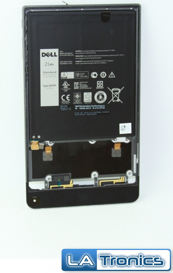 Dell Venue 8 7840 LCD Back Cover With OEM 3.7V 21Wh Battery K81RP 5PD40 05PD40
