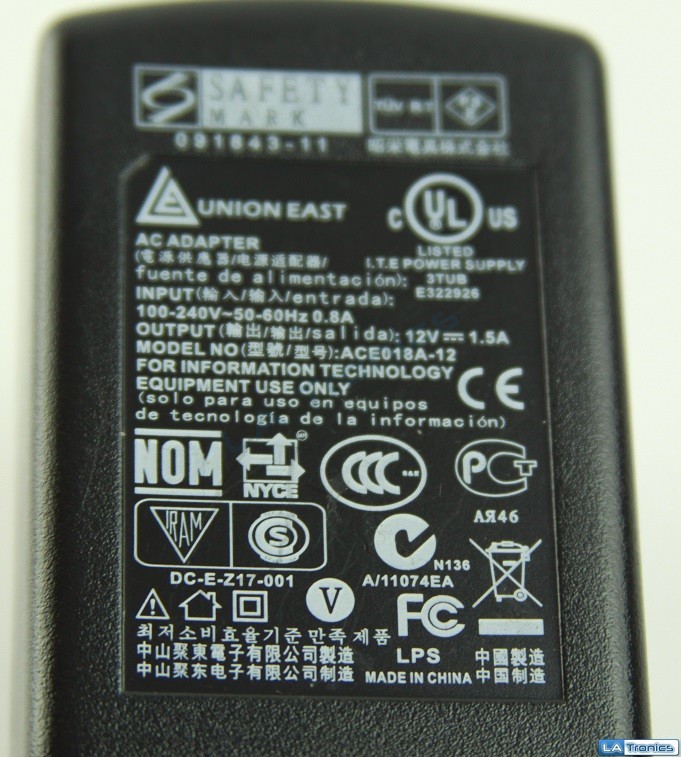 Union East 12V AC Adapter Power Supply ACE018-12