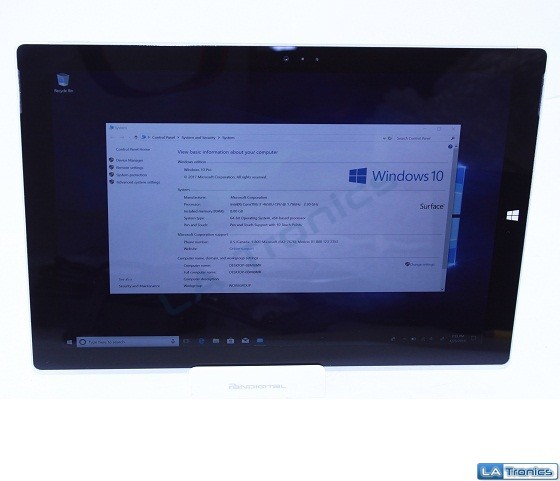 Microsoft Surface Pro 3 Intel I7-4650U 1.7GHz 8GB 256GB SSD Windows 10 Pro