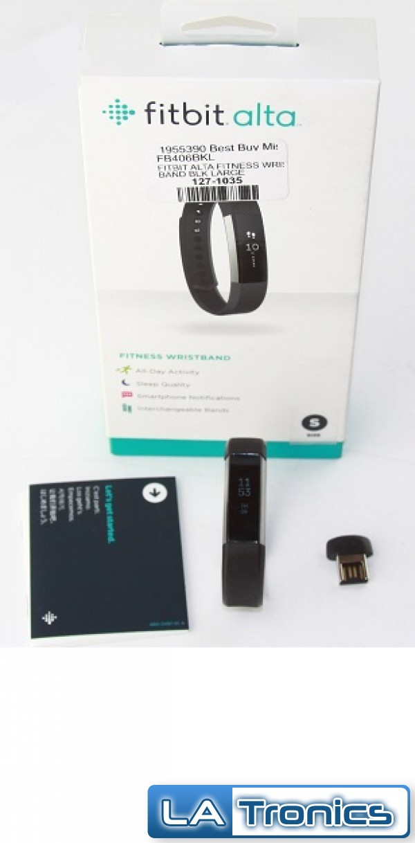Fitbit Alta Activity Tracker Fitness Wristband FB406BLK Black Size - Small