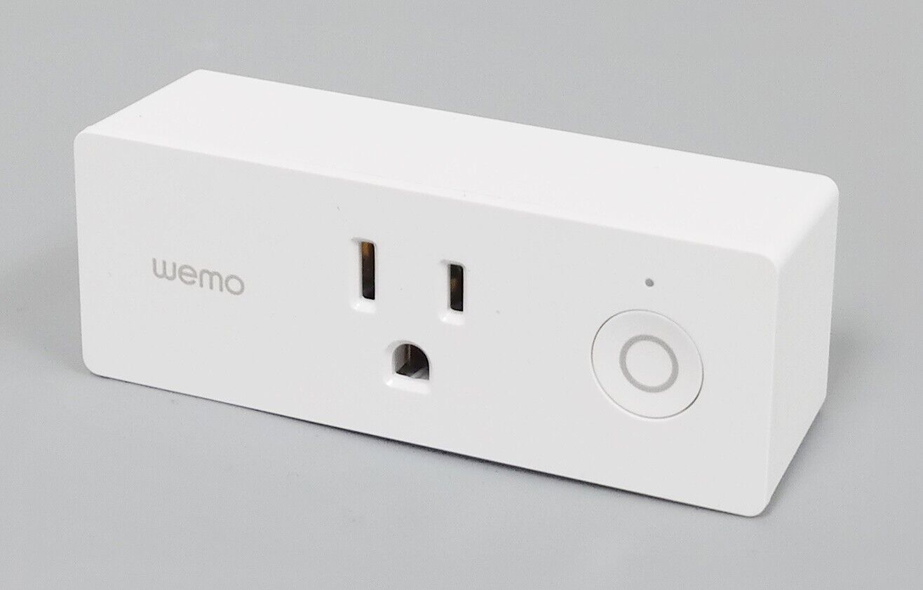 Wemo Mini Wi-Fi Smart Plug- Alexa & Google Assistant White F7C063 No Box