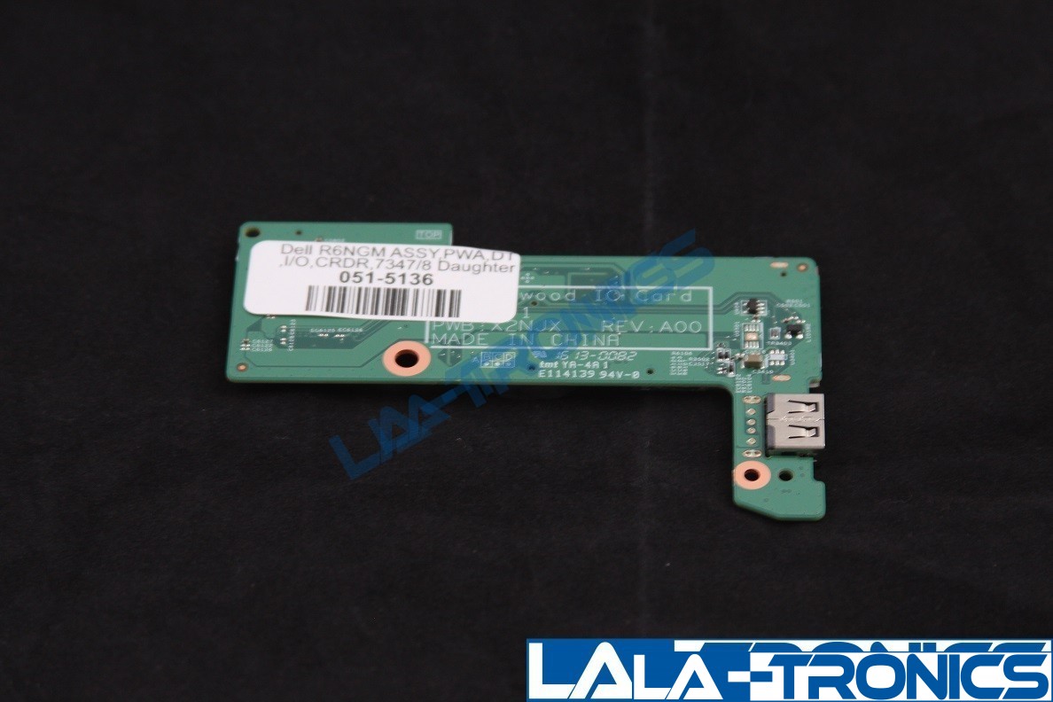 Dell Inspiron 13 7347 7348 7352 USB SD Card Reader IO Circuit Board R6NGM 0R6NGM