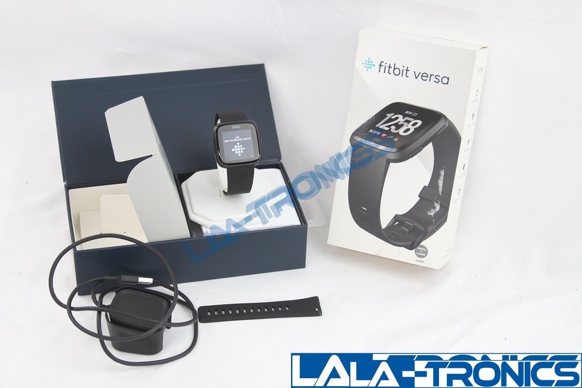 Fitbit Versa Smart Watch Fitness Activities Tracker  Black FB504GMBK