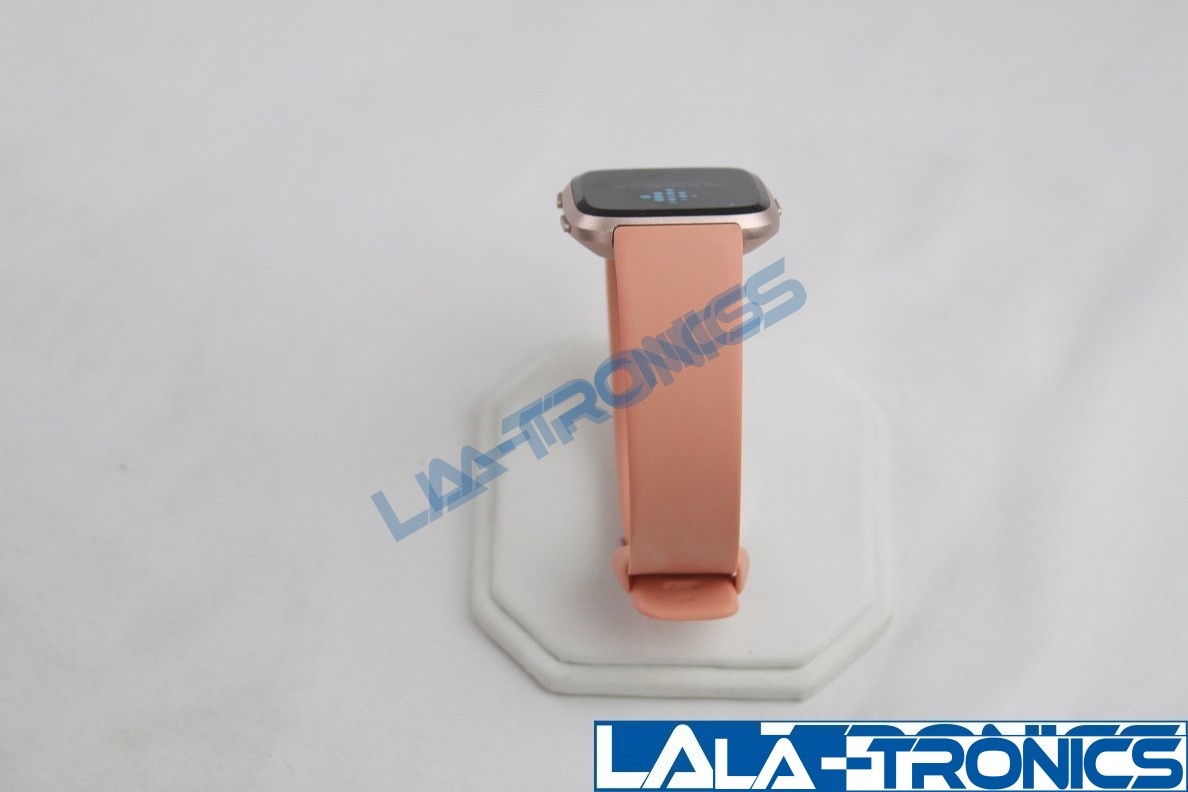 Fitbit Versa Fitness Smartwatch Peach/Rose Gold Aluminum FB504