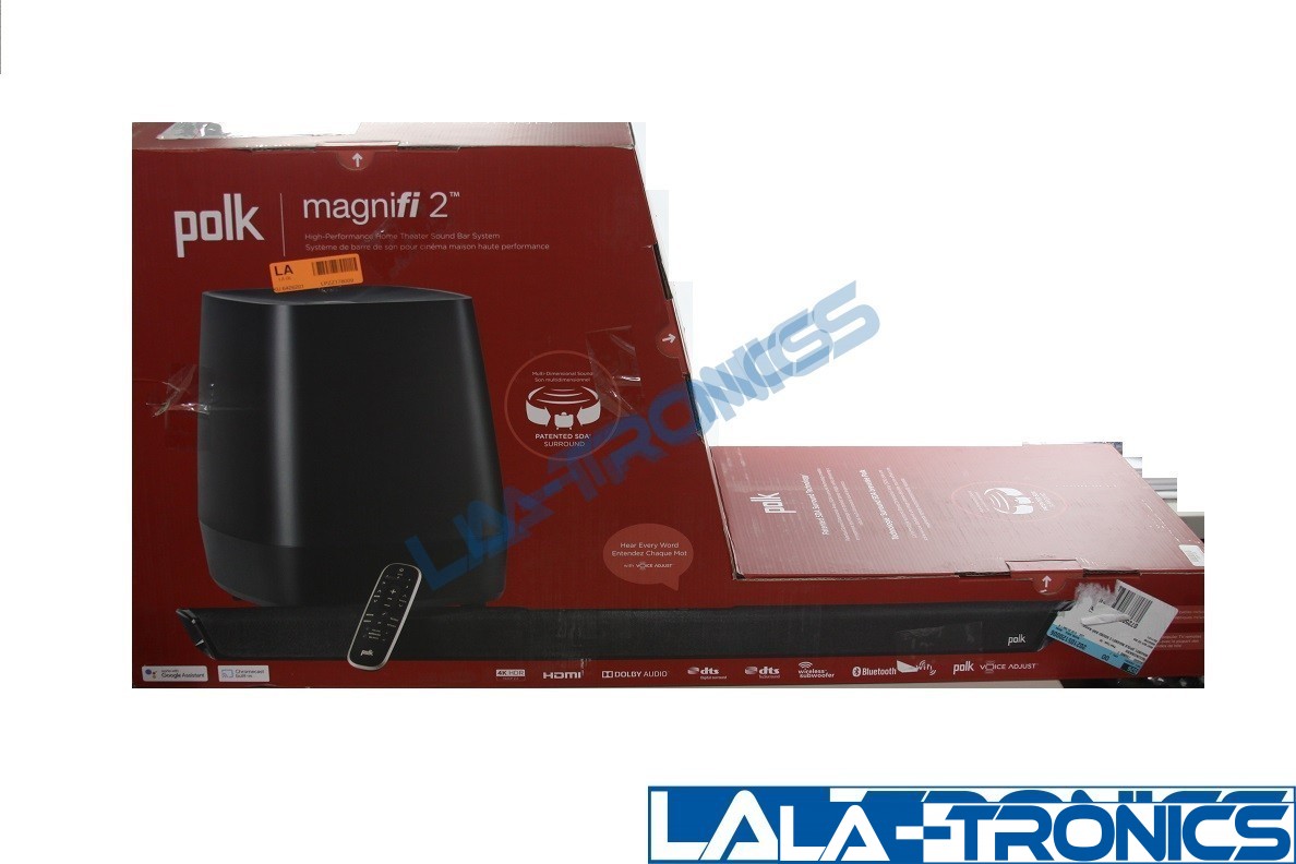Polk Audio MagniFi 2 4K HDR 2.1 Channel 200W  Wireless Subwoofer READ