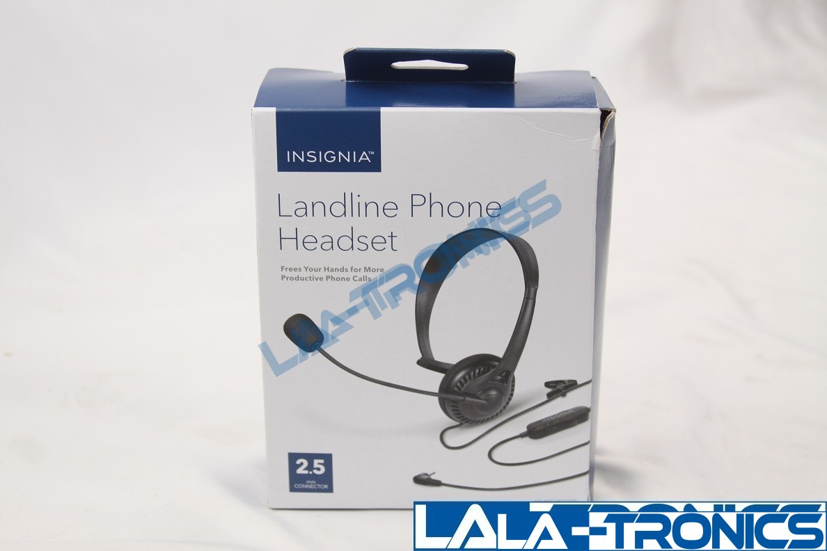 Insignia Landline Phone Headset  HANDS FREE 2.5 Connector NS-MCHM25PB