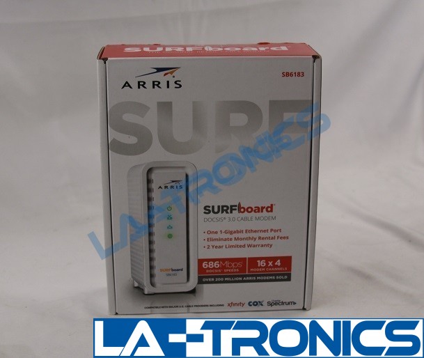 ARRIS SURFBoard SB6183 16X4 Cable Modem DOCSIS 3.0 White