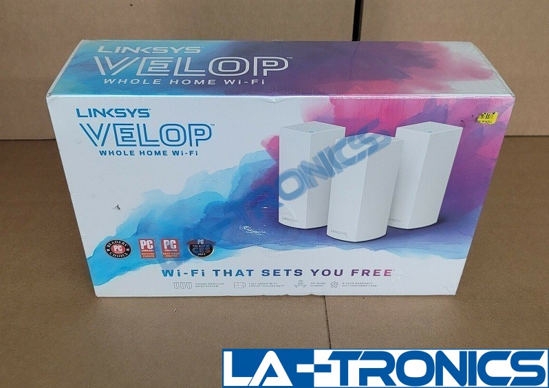 Linksys Velop Mesh Router Tri-Band Mesh Wi-Fi System 3-Pack White WHW0303