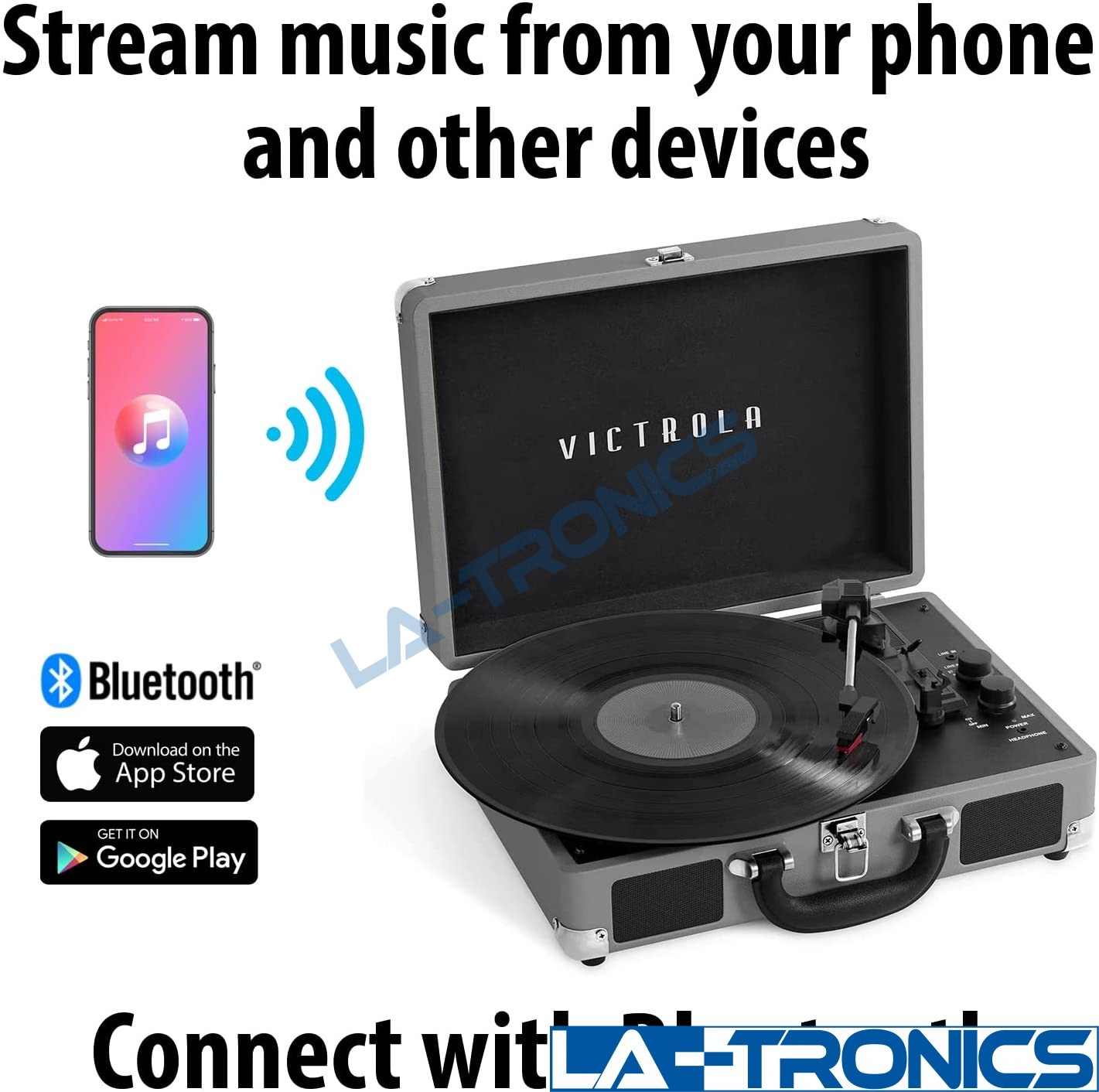 Victrola Journey VSC-550BT-NWG Vintage Bluetooth Portable Suitcase Record Player