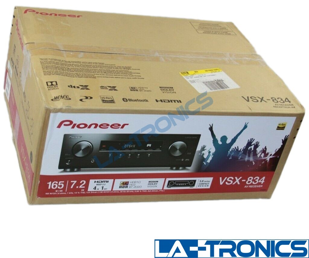 Pioneer VSX-834 7.2CH A/V Home Theater Receiver Dolby Atmos 4K Ultra HDR Read
