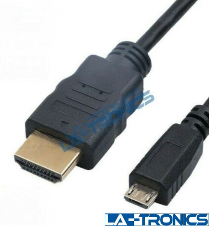 1.5m 5ft Micro USB Male To HDMI Male Connection Power Supply Extension Cable