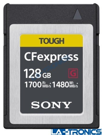Sony 128GB CFexpress Type B Tough Memory Card 1700 MB/s Read 1480 MB/s Write