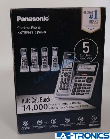 Panasonic Expandable Cordless Phone System Link2Cell DECT 6.0 KX-TGF975S
