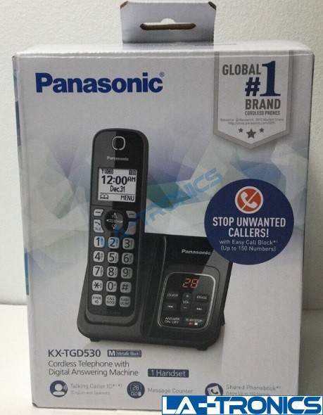 Panasonic Cordless Phone With Answering Machine KX-TGD530M