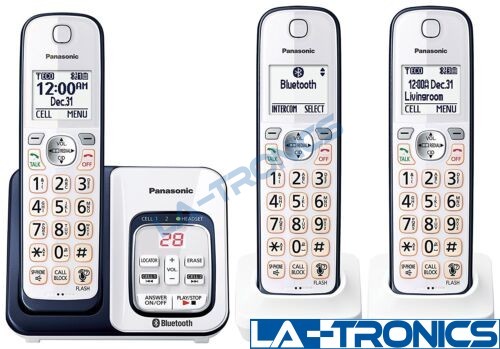 Panasonic  Bluetooth Cordless Phone Voice Assist 3 Handsets KX-TGD563A