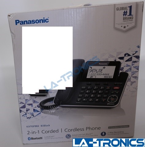 PANASONIC Expandable Corded / Cordless Phone KX-TGF882B