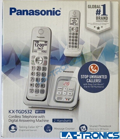 Panasonic Cordless Phone With Answering Machine KX-TGD532W