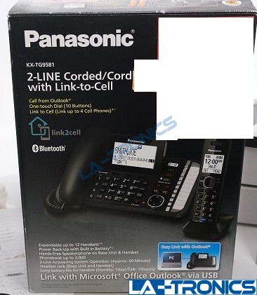 Panasonic KX-TG9581B Cordless Telephone System With Handset Black