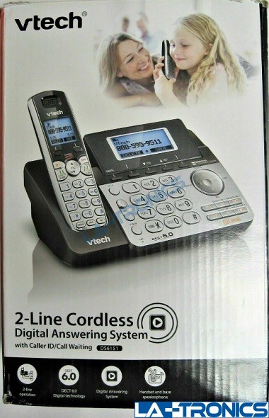 VTech DS6151 - Cordless 2-Line Phone System With Digital Answering System