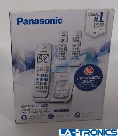Panasonic Cordless Phone 3 Handsets KX-TGD533W