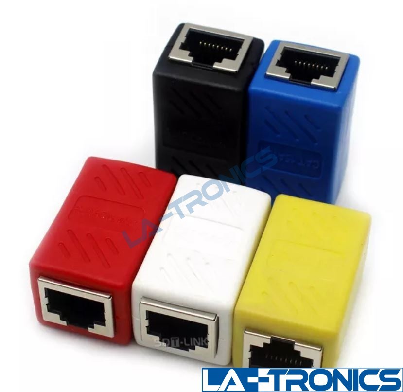 5 PCS Ethernet LAN Connector Adapter Female To Female MULTICOLOR RJ45 Cat5e