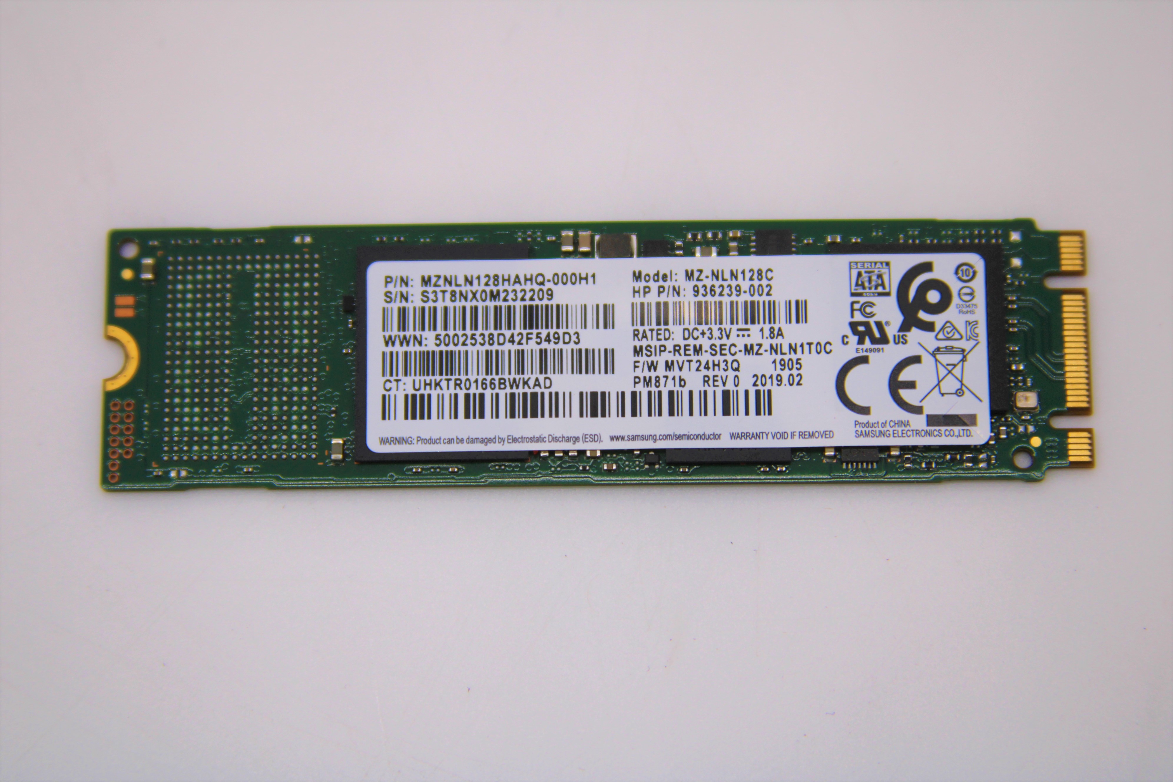 GENUINE Solid State Drive 128GB SSD M.2 2280 MZNLN128HAHQ-000L1 936239-001-00