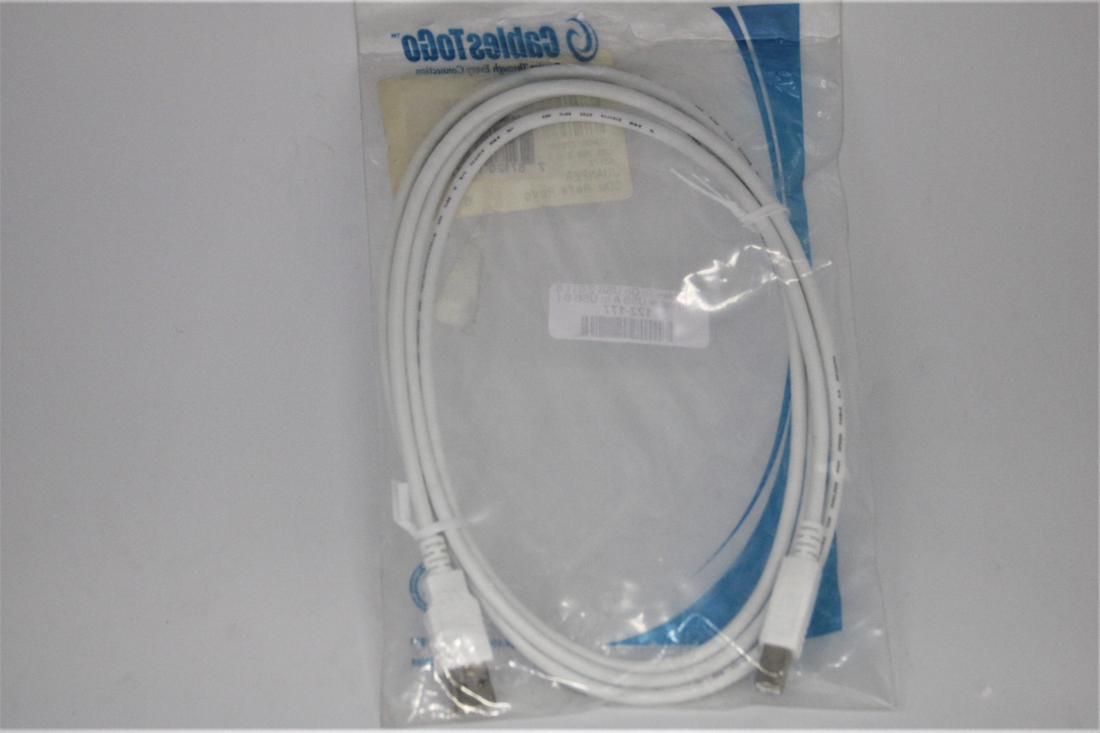 Cables To Go 13172 USB 2.0 A To B MALE Cable White 6FT/ 1.8 Meters