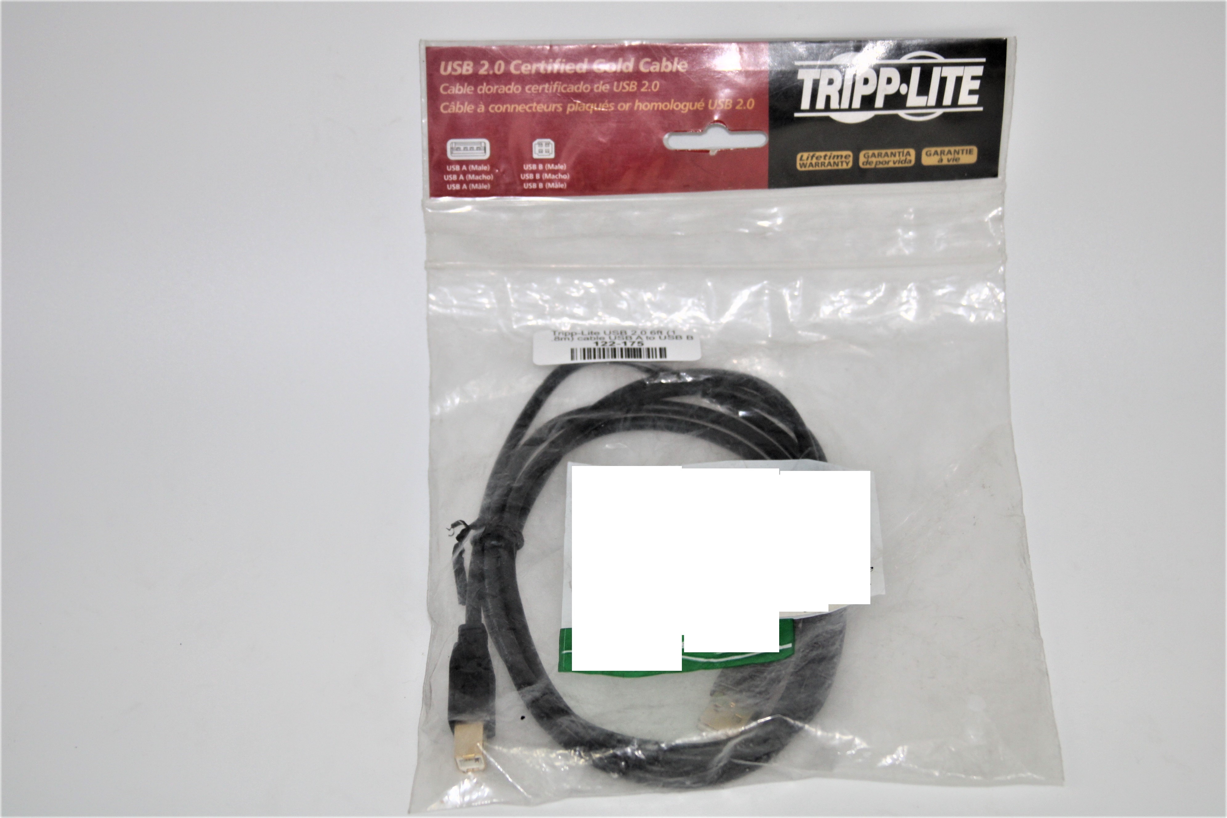 Tripp Lite USB 2.0 Hi-Speed Data USB A Male To USB B Male Cable 6FT/ 1.8 METERS