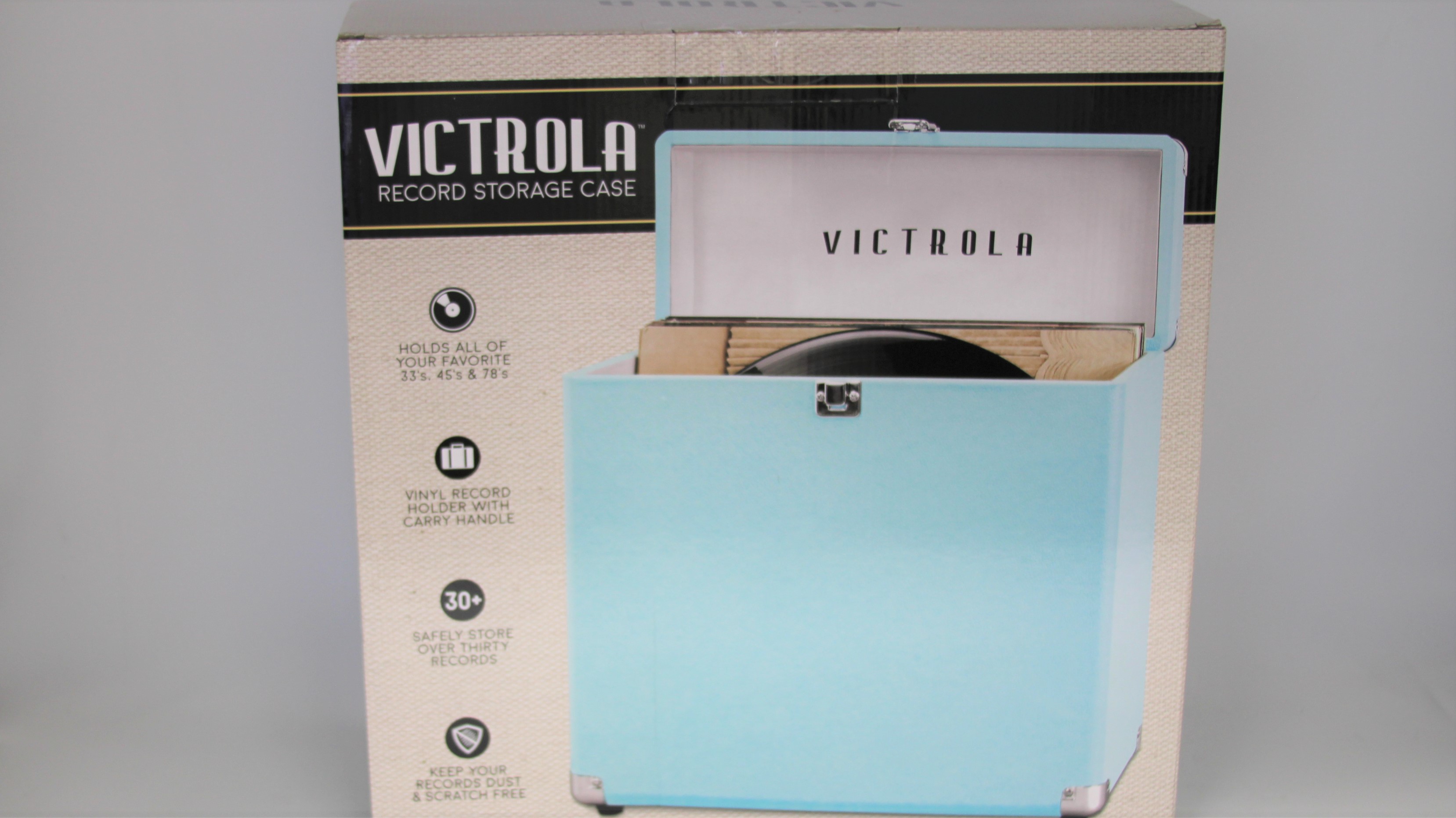 Victrola Storage Case For Vinyl Turntable Records Turquoise