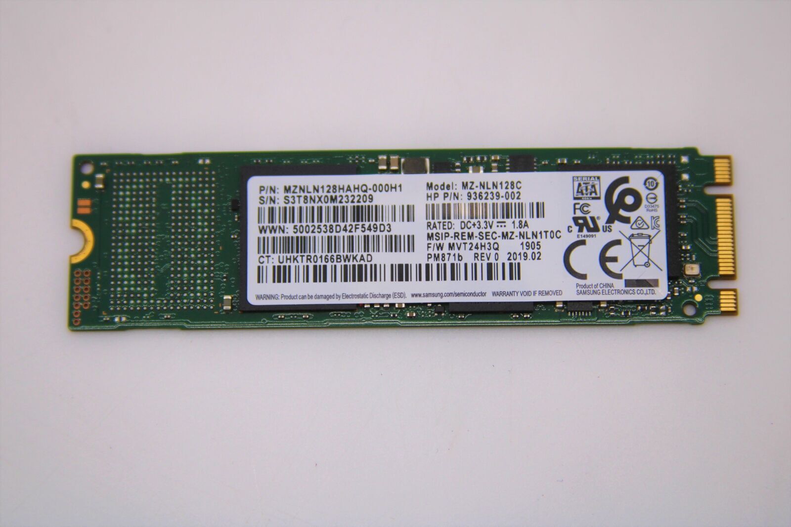 Asus ZenBook 128GB SSD SATA M.2 2280 MZNLN128HAHQ-000L1 936239-001