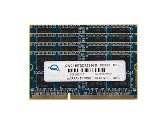 OWC 32GB 4X8GB 1867MHZ DDR3 204-PIN SO-DIMM PC3-14900 RAM MEMORY OWC1867DDR3S8GB