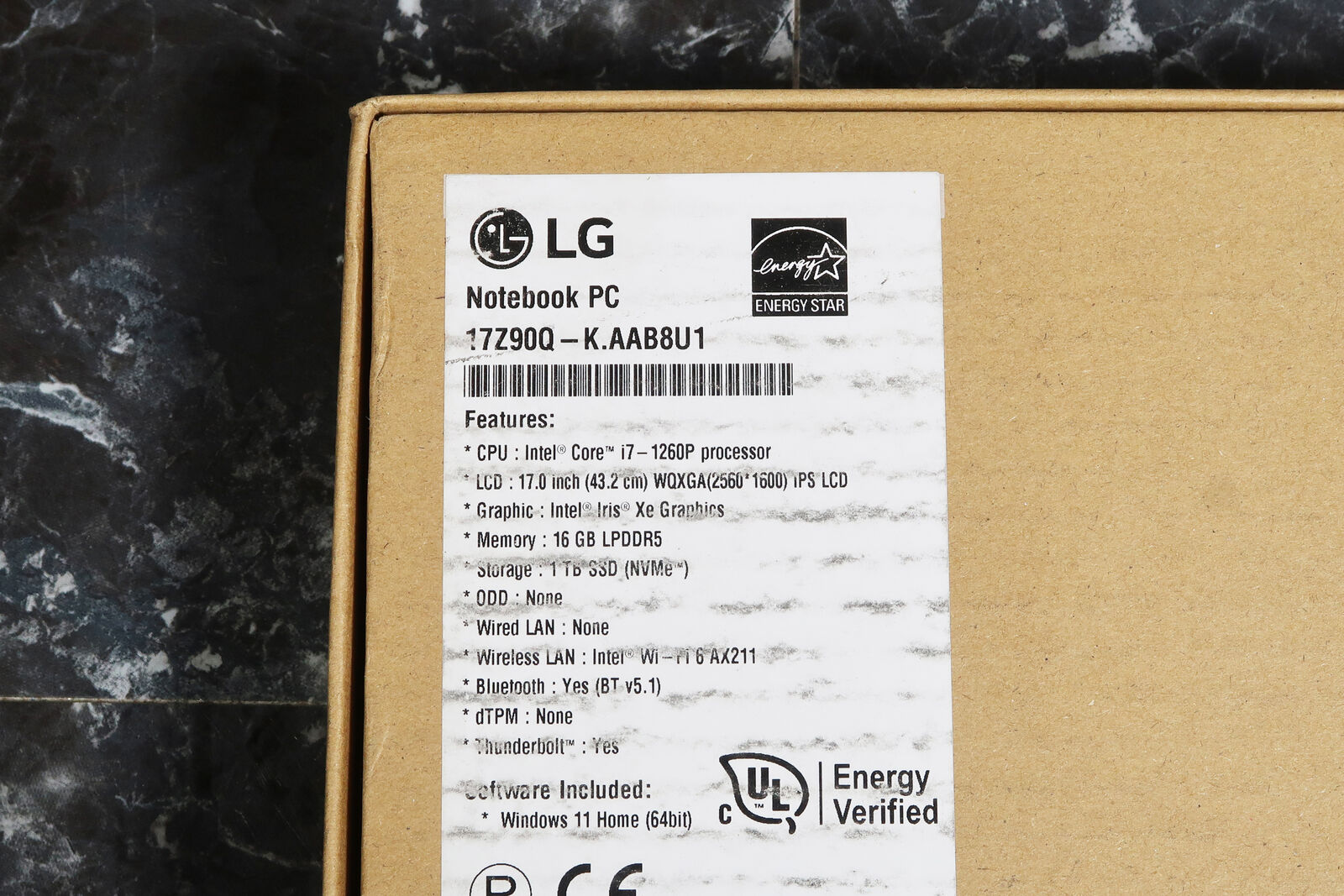 NEW LG Gram 17 QHD 17Z90Q K.AAB8U1 I7-1260P 12-Core 16GB RAM 1TB SSD