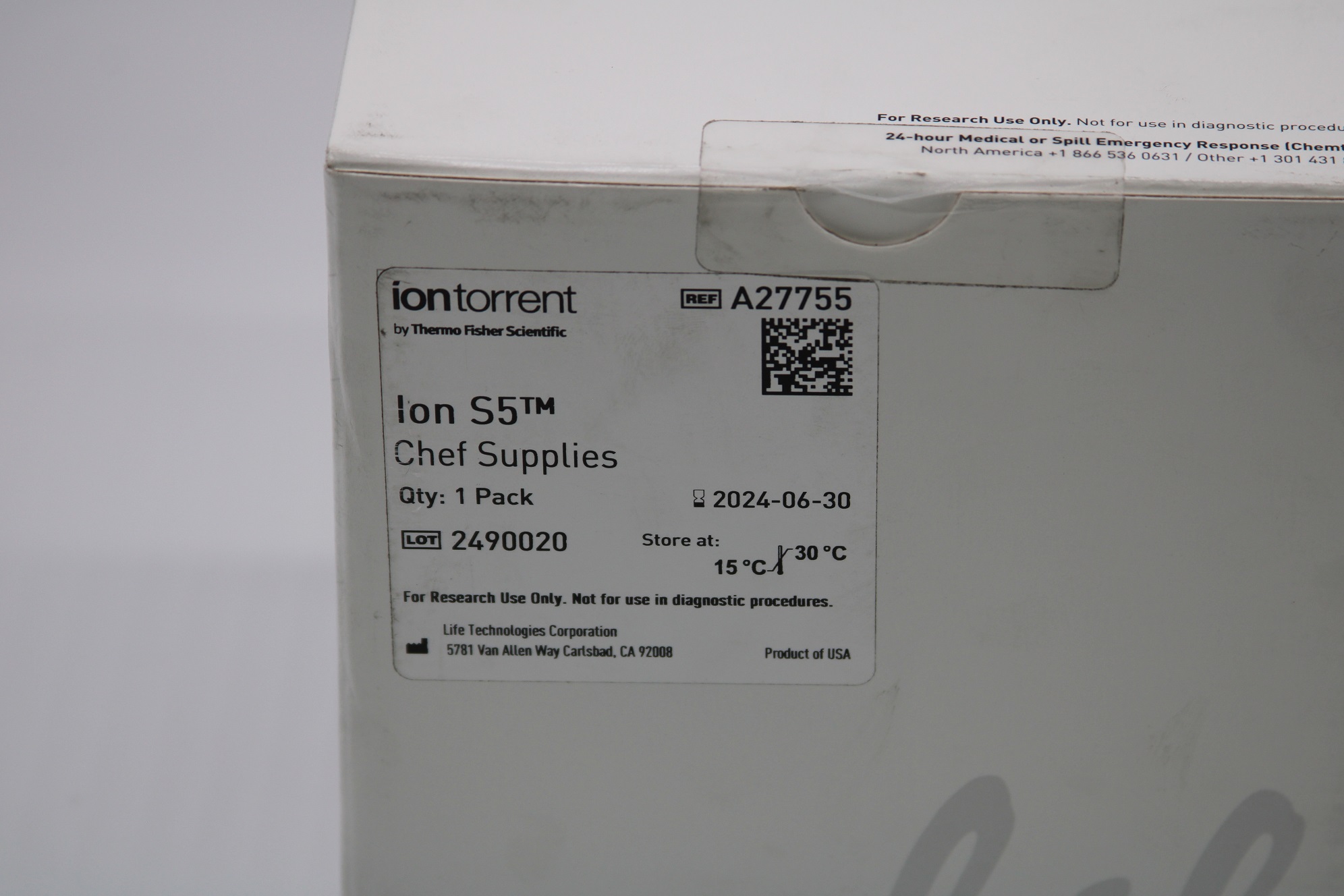 Ion Torrent S5 Chef Kit A27755 New Factory Sealed Exp 06-30-2024 1 Pack