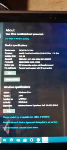 Microsoft Surface Pro 3 4GB RAM 64GB HD Silver Intel I3-4020Y WiFi Win 10 Pro