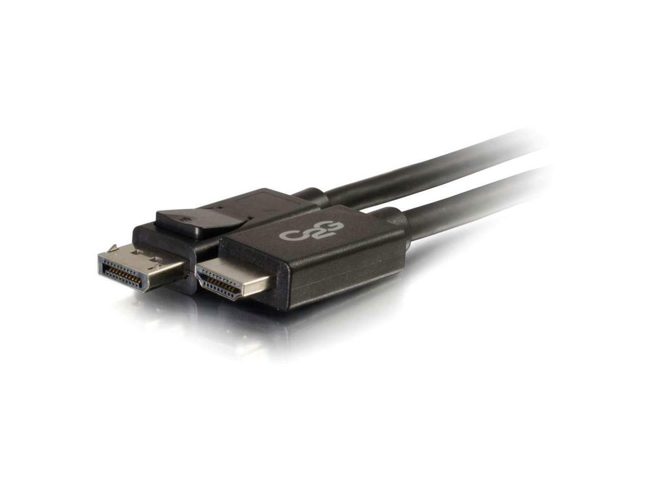 C2G 54325 DisplayPort To HDMI Adapter Cable M/M TAA Compliant Black 3 Feet