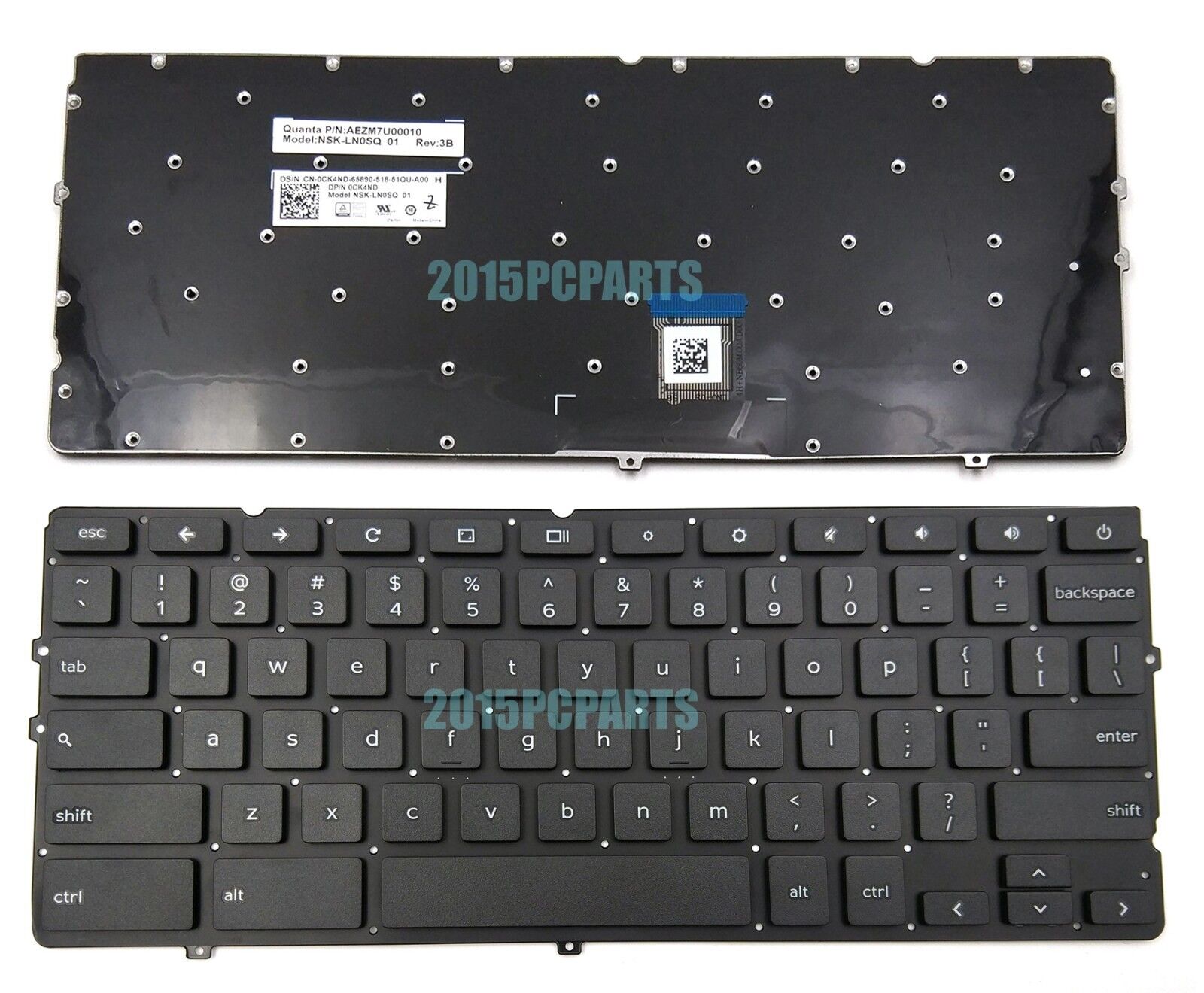 New For Dell Chromebook 11 3120 Keyboard US Black 0CK4ND NSK-LN0SQ 01