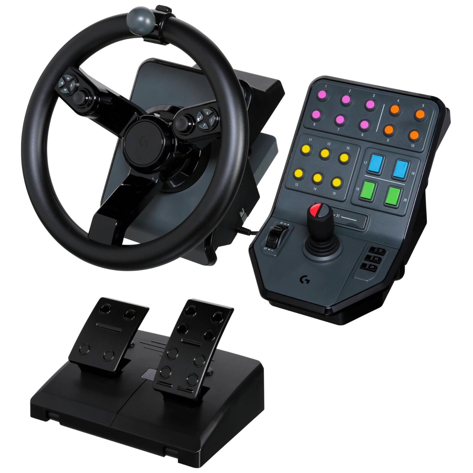 Logitech G Farm Simulator Heavy Equipment Bundle Simulation Wheel Pedal  Panel