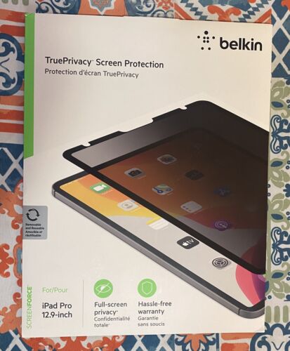 Belkin True Privacy Screen Protector For  IPad Pro 12.9 In New Sealed OVA011zz