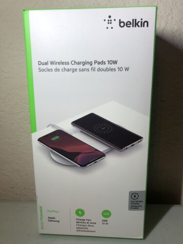 New Belkin Dual Wireless Charger Dual Wireless Charging Pad 10W For Smartphones
