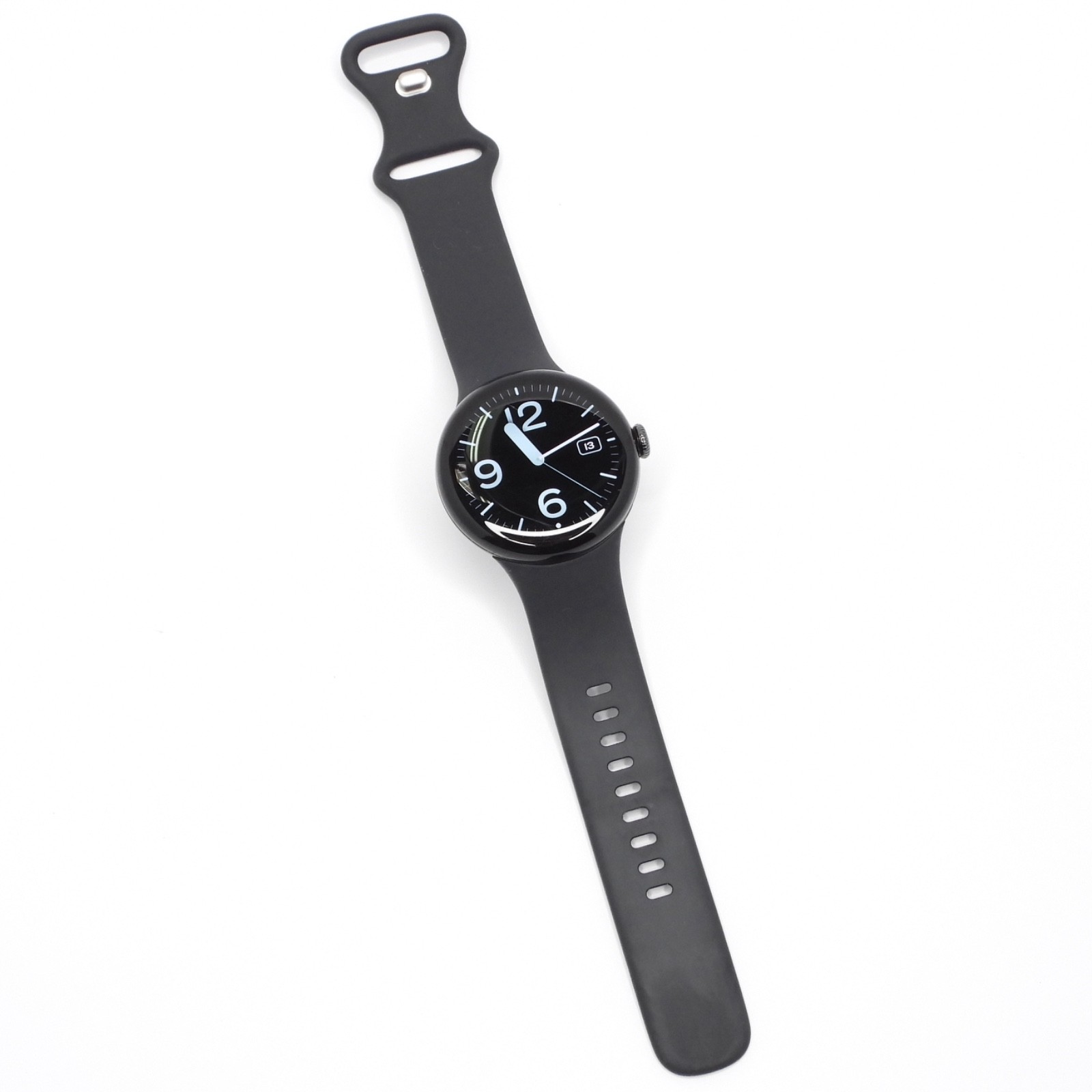 Google Pixel Watch 3 41mm Wi-Fi Aluminum Case Matte Black Large Obsidian Band