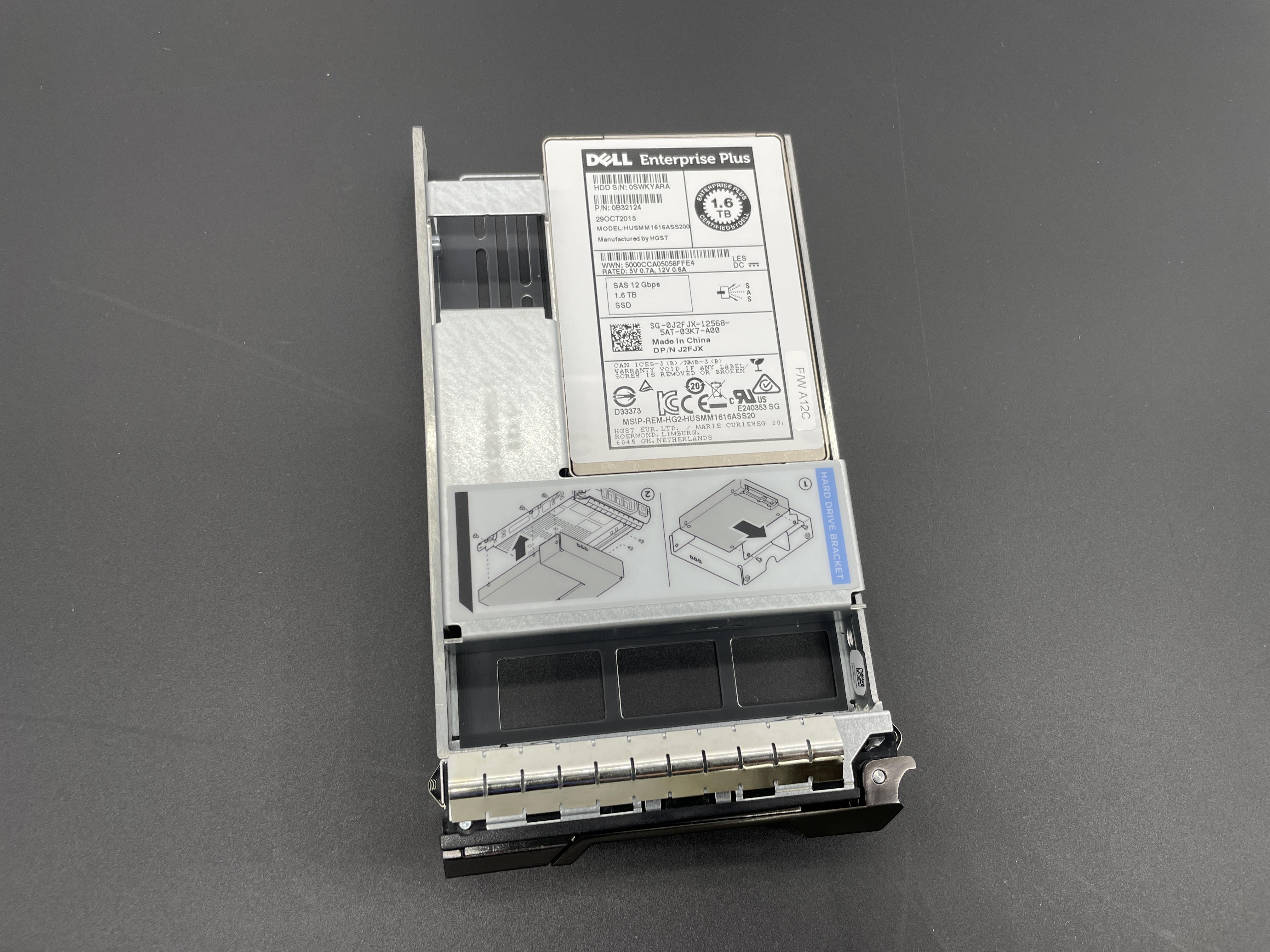 DELL Enterprise Plus 1.6TB SSD Wcaddy For Servers 0B32124 HUSMM1616ASS200