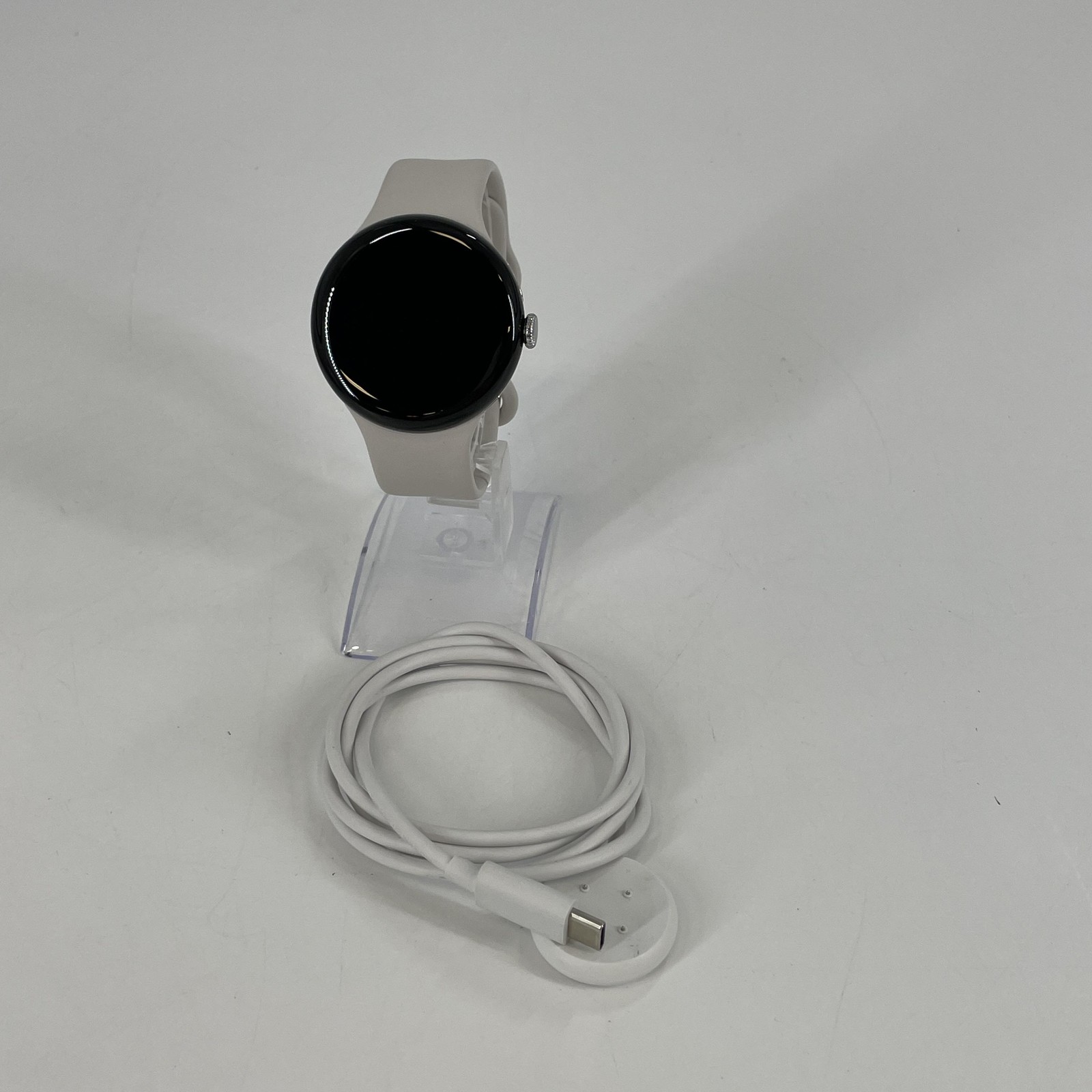 Google Pixel Watch 3 45mm Silver Aluminum W/ Porcelain Sport GPS