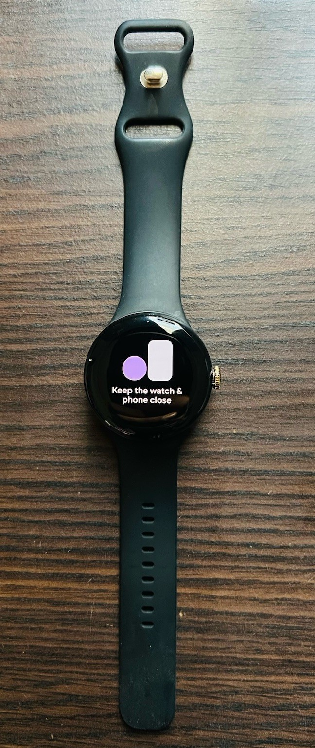 Google Pixel Watch 2 41mm Champagne Gold Case With Matte Black Strap