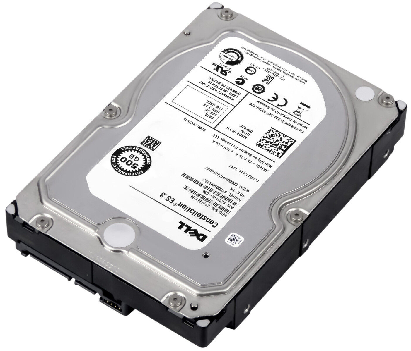 Hard Drive Dell 02R42K ST500NM0003 500GB 7.2K 64MB SATA III 3.5'' W/caddy — photo 2