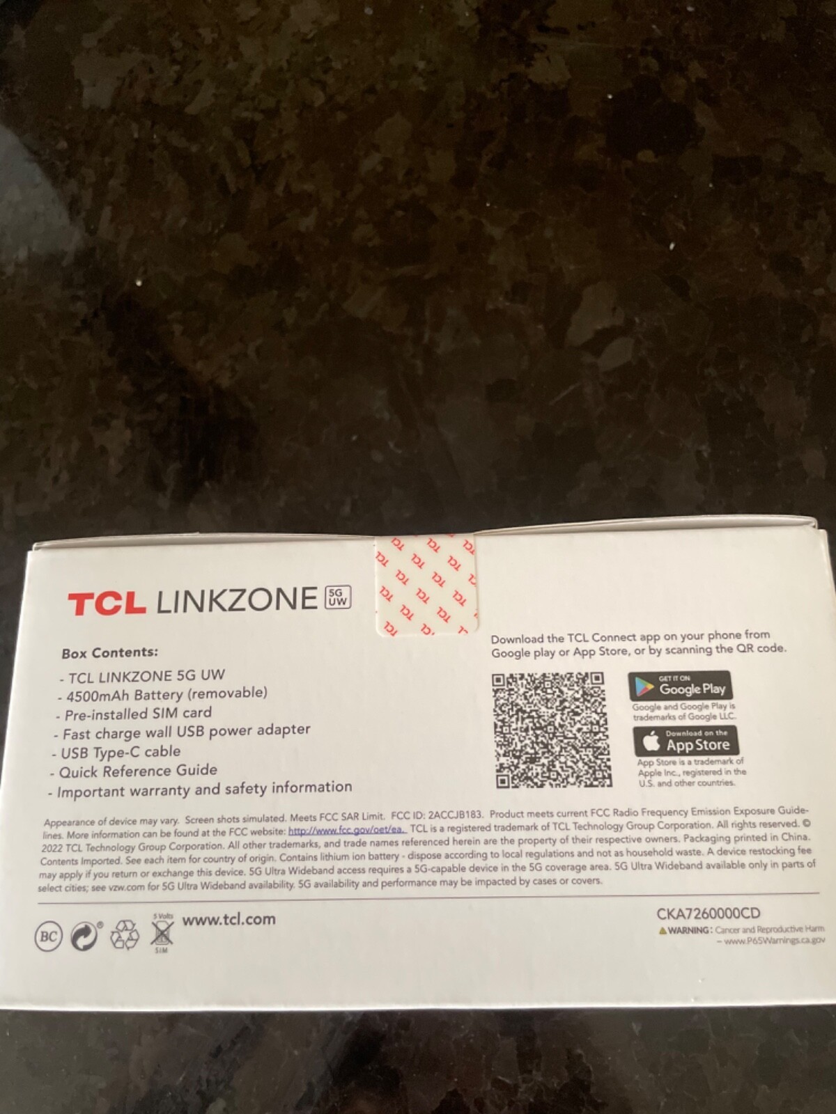 TCL Linkzone 5G UW MW513U Verizon And GSM Unlcked 5G MiFi HotspotRouter Open Box — photo 2