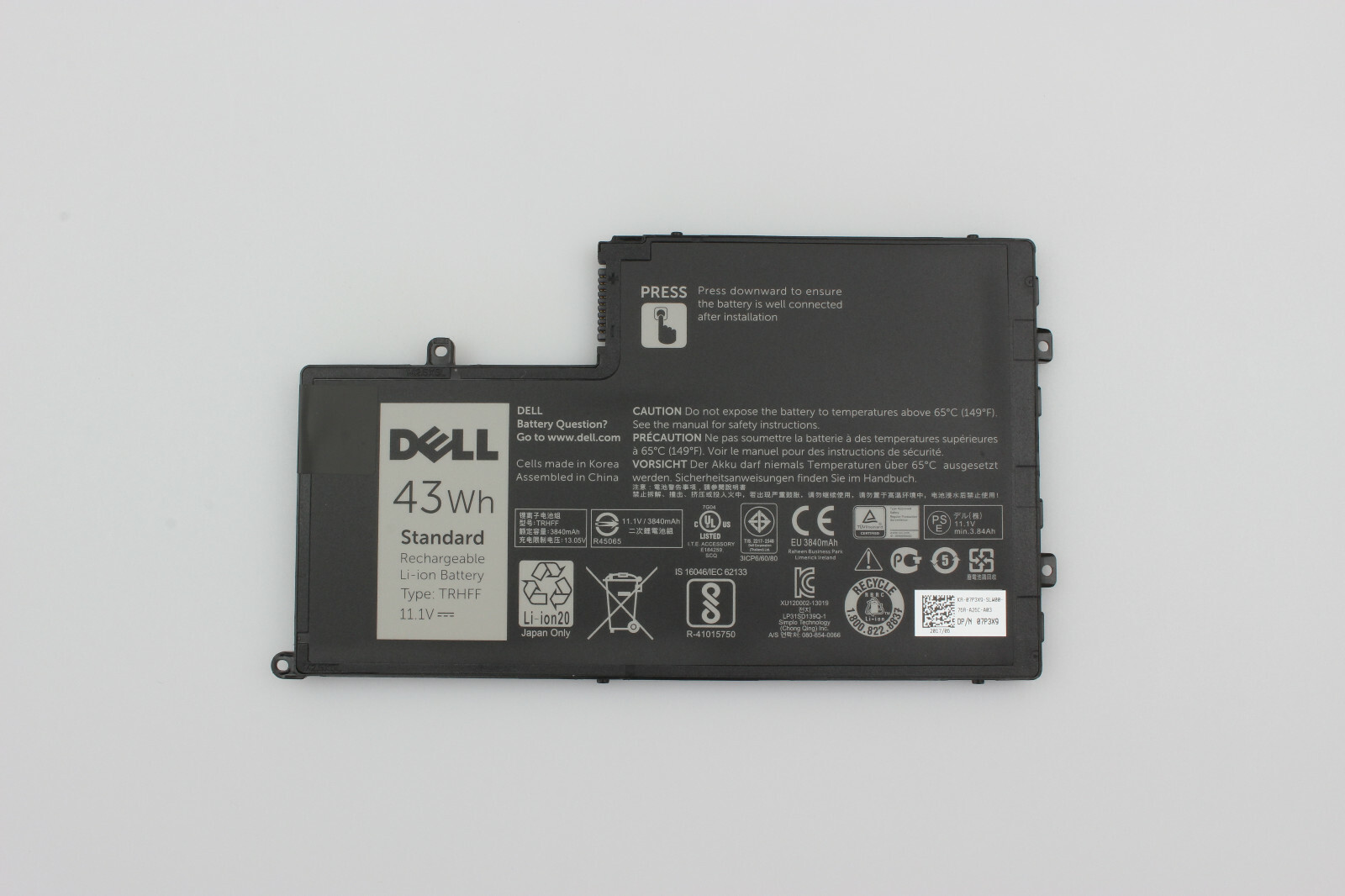NEW Genuine Dell Inspiron 14 5447 15 5547 43Wh 3-cell Laptop Battery TRHFF — photo 2