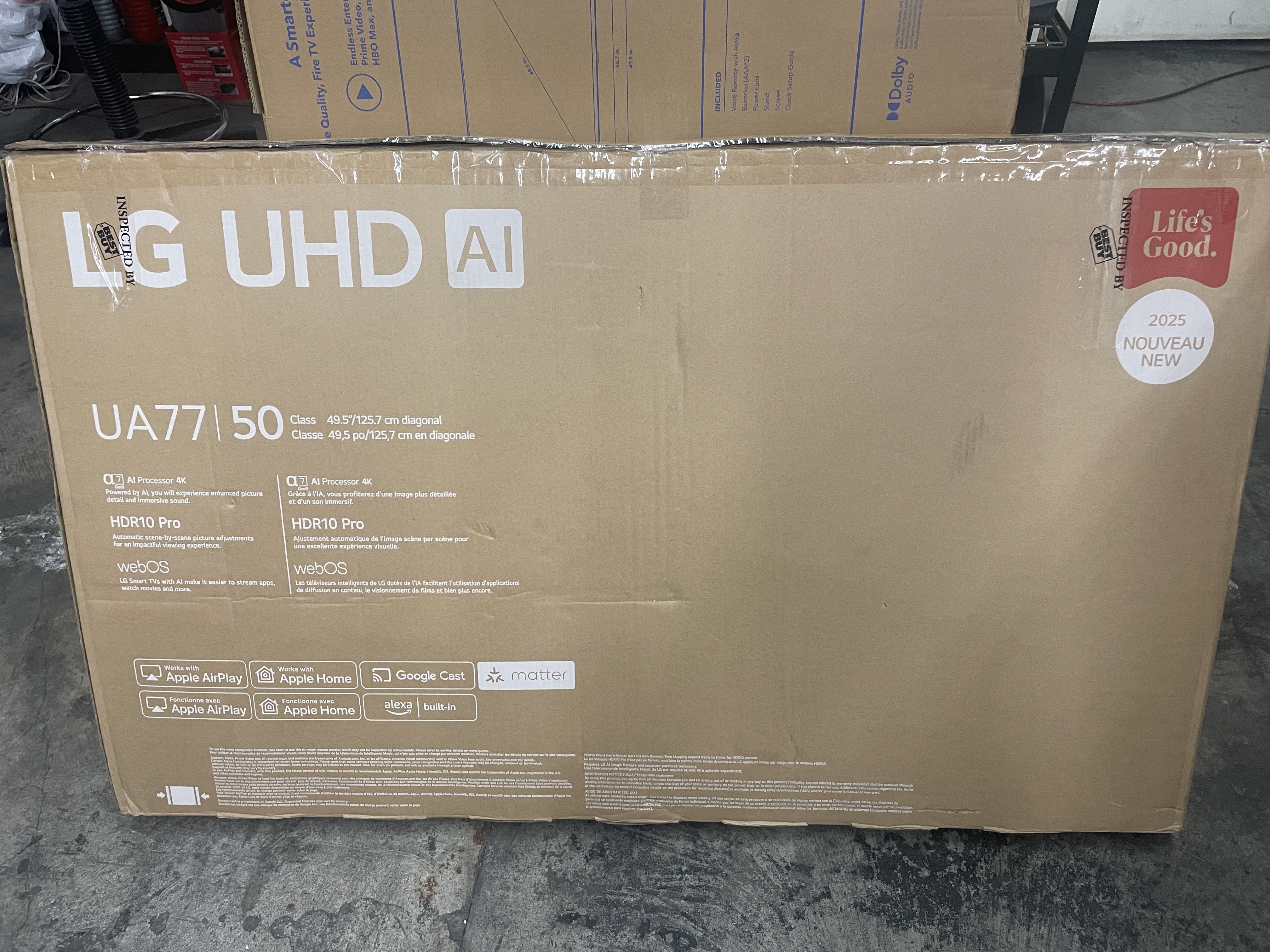 LG 50UA7700P UA77 Series  50 Inch 4K UHD HDR Smart TV - 2025 Model OPEN BOX